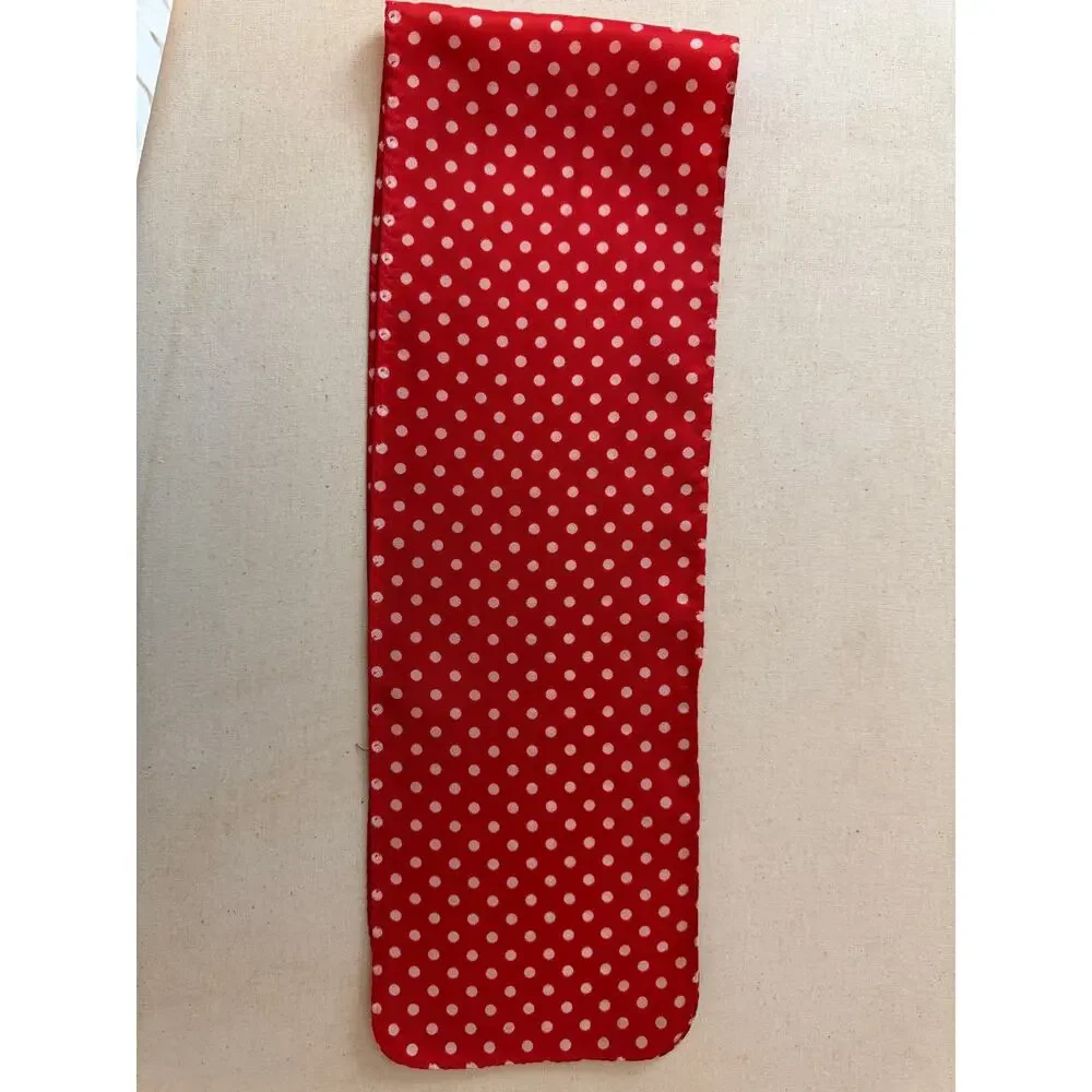 Red and White Polka Dots Scarf, Vintage